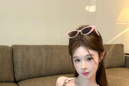 Square Neck Patterned Print Buckle Tank Top