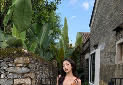 Tie Shoulder Tie Dye Asymmetrical Camisole Top