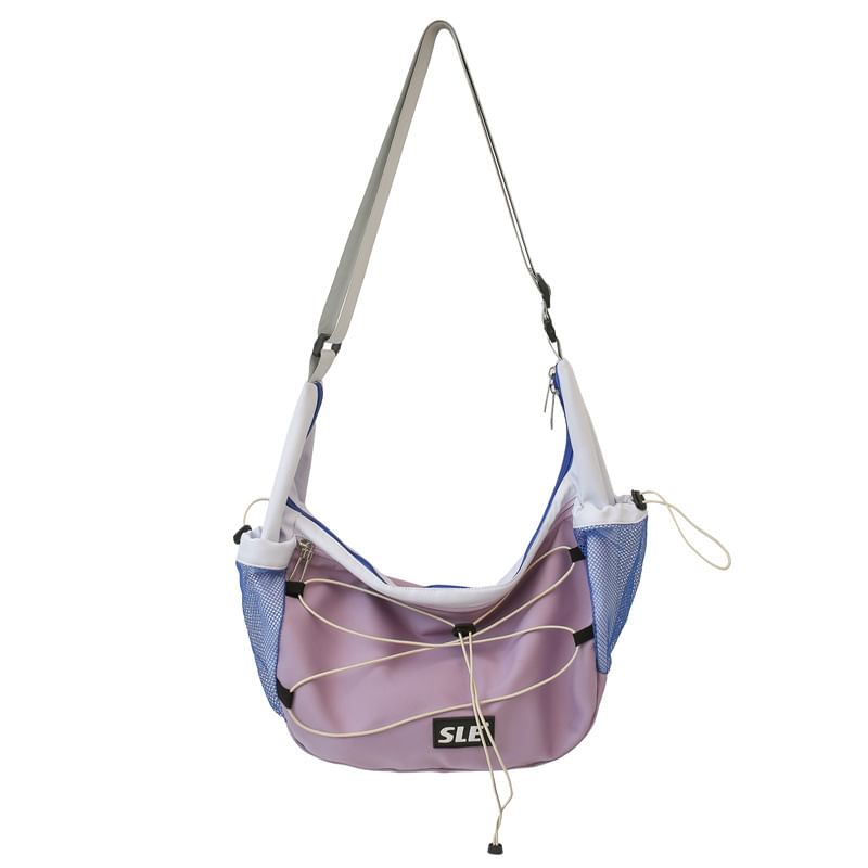 Lettering Logo Drawstring Crossbody Bag