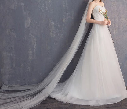 Strapless Sweetheart Neckline A-Line Wedding Dress