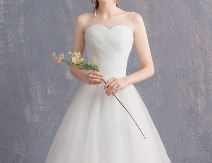 Strapless Sweetheart Neckline A-Line Wedding Dress