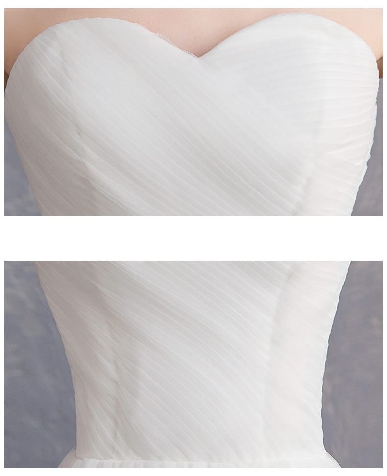 Strapless Sweetheart Neckline A-Line Wedding Dress