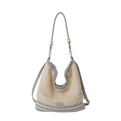 Woven Striped Tote Bag