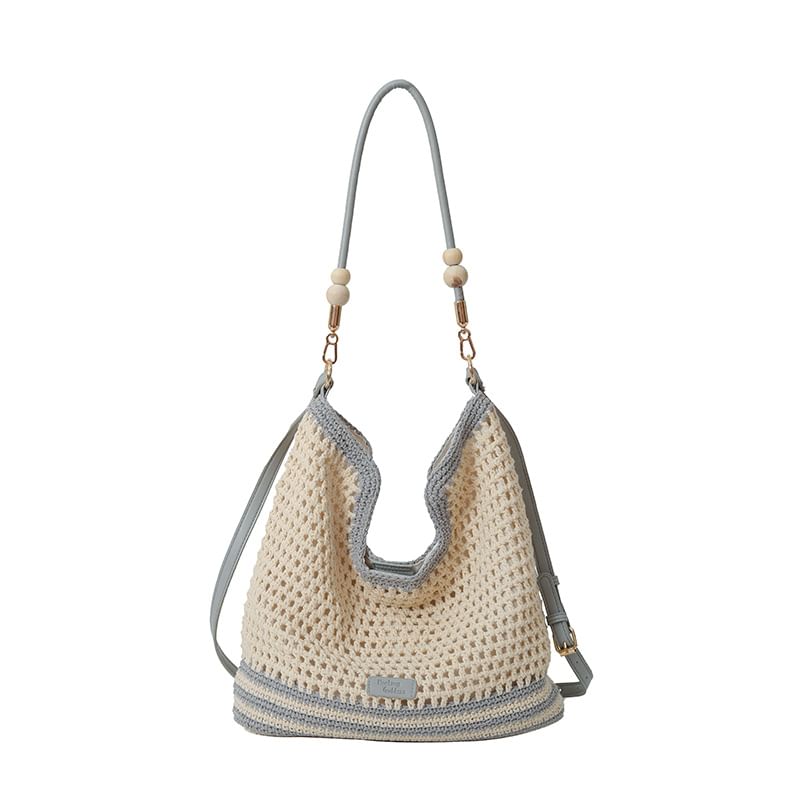 Woven Striped Tote Bag