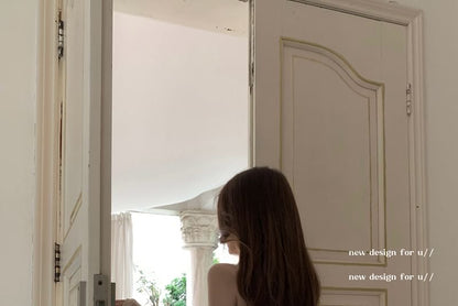 Long-Sleeve Off-Shoulder Plain Asymmetrical Ruched Slim Fit T-Shirt / High Rise Tiered Mini A-Line Skirt