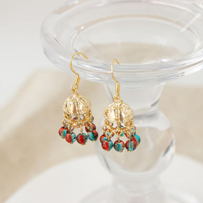 Beaded Chandelier Earring / Clip On Earring