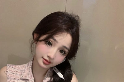 Sleeveless Lapel Collared Crop Vest