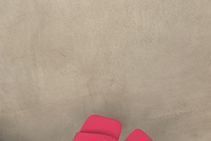 Square-Toe Chunky Heel Slingback Sandals