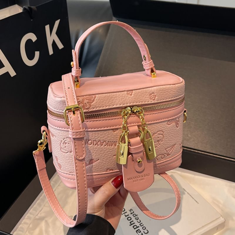 Cartoon Print Crossbody Leather Bag Faux