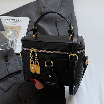 Cartoon Print Crossbody Leather Bag Faux