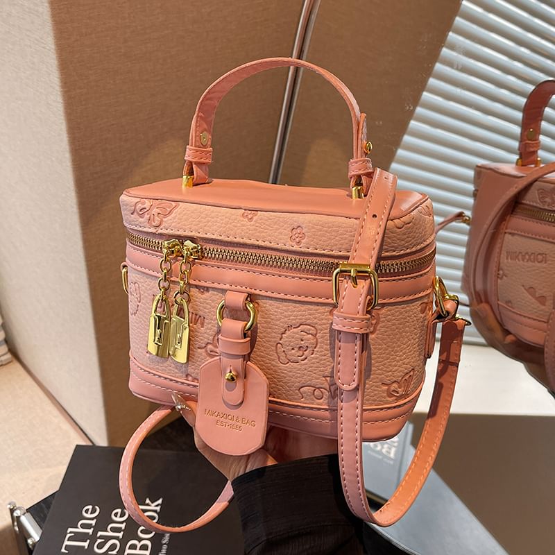 Cartoon Print Crossbody Leather Bag Faux