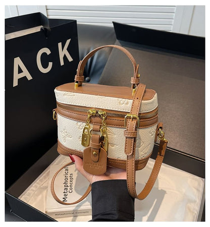 Cartoon Print Crossbody Leather Bag Faux