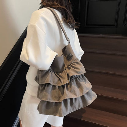 Plain Bag Tote Ruffle