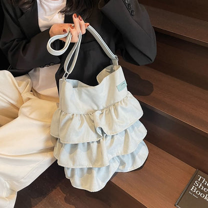 Plain Bag Tote Ruffle