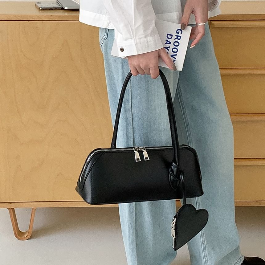 Purse Shoulder Leather Coin Bag Set: Heart + Faux