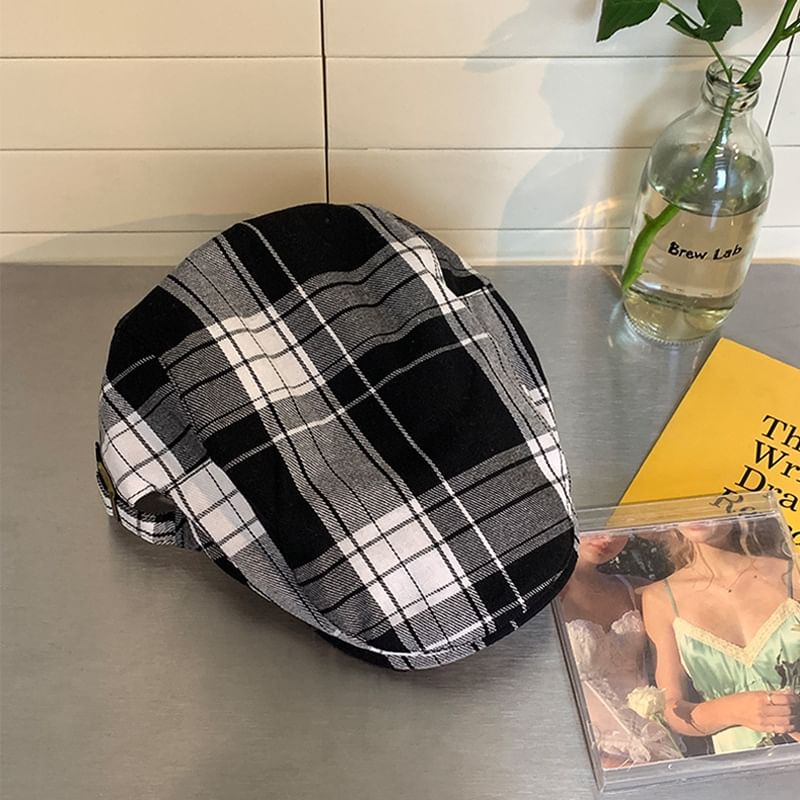 Plaid Newsboy Cap