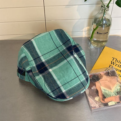 Plaid Newsboy Cap