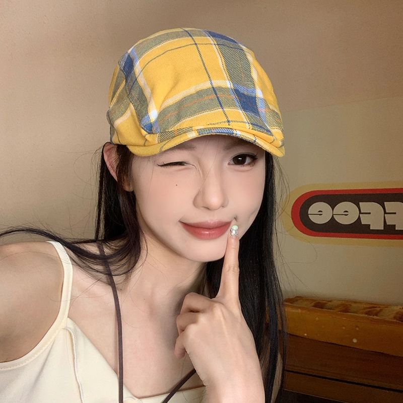 Plaid Newsboy Cap