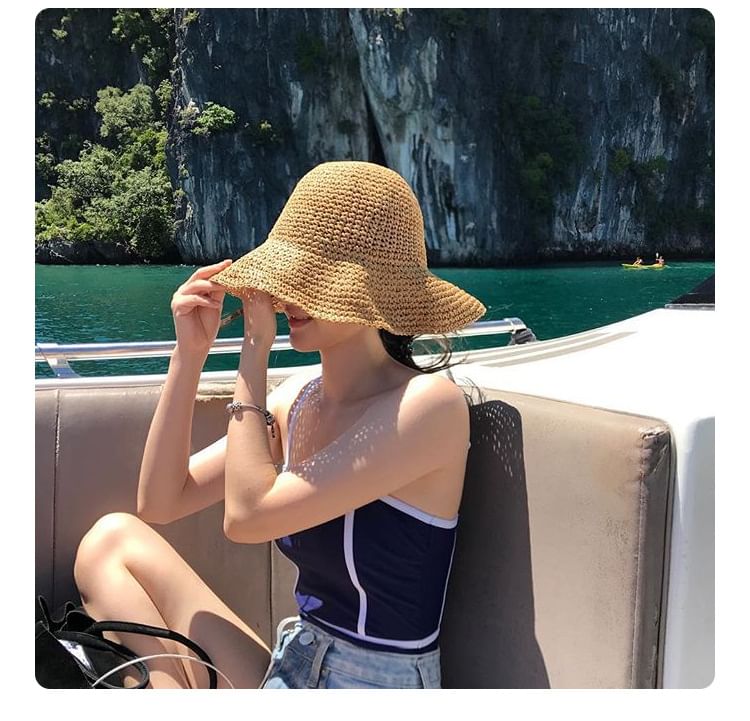 Plain Straw Sun Hat