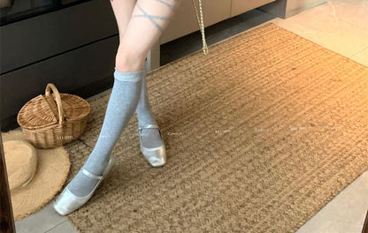 Spaghetti Strap Scoop Neck Plain Lace Trim Mini Bodycon Dress / Long-Sleeve Scoop Neck Bow Knit Top