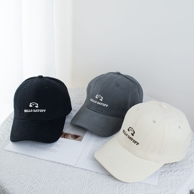 Animal Lettering Embroidered Baseball Cap (Various Designs)