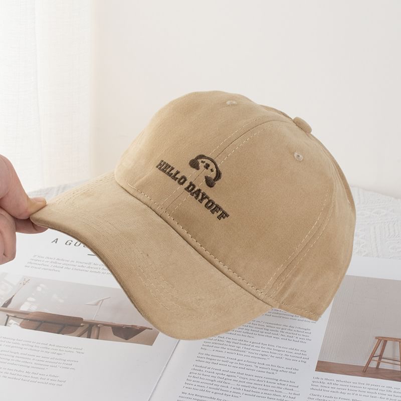 Animal Lettering Embroidered Baseball Cap (Various Designs)