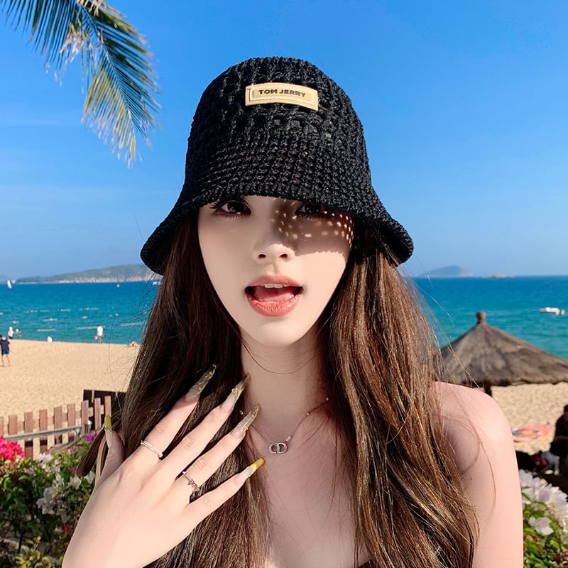 Plain Straw Bucket Hat