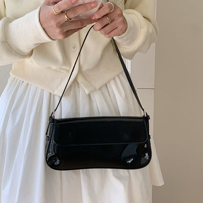 Patent Flap Shoulder Bag