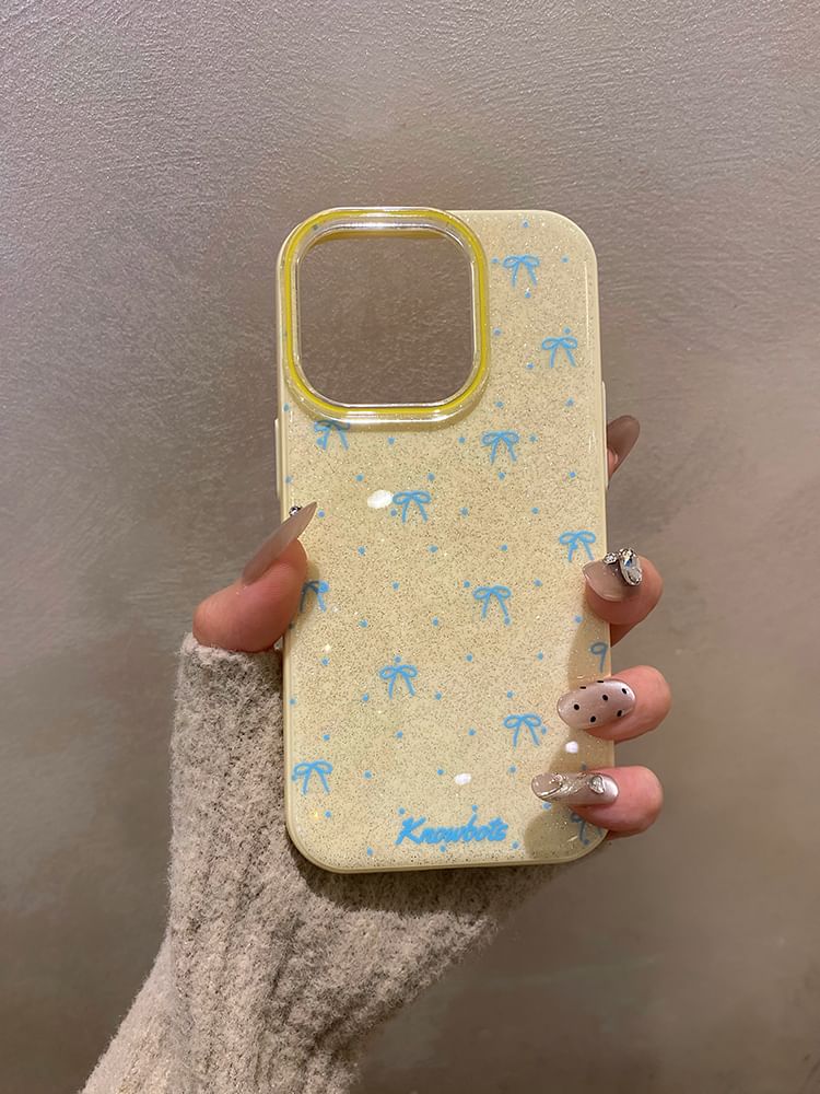Bow Glitter Phone Case