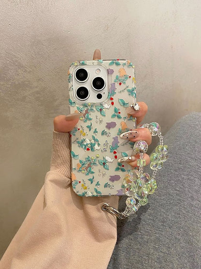 Floral Rabbit Phone Case / Strap / Set