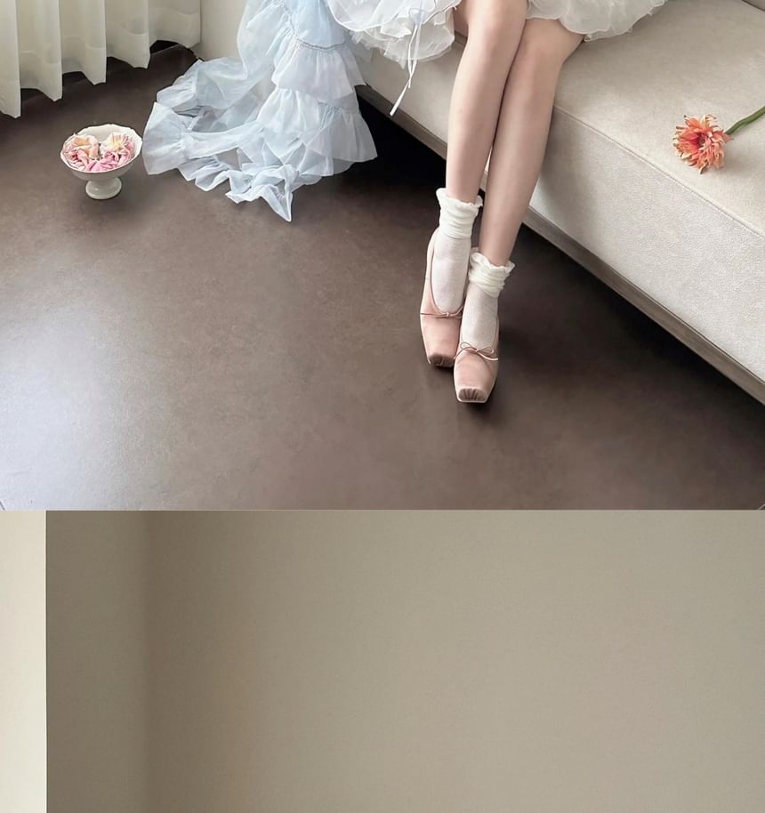 Mini Corset A-Line Dress / Ruffle Trim Maxi Jacket / Petticoat Skirt Set