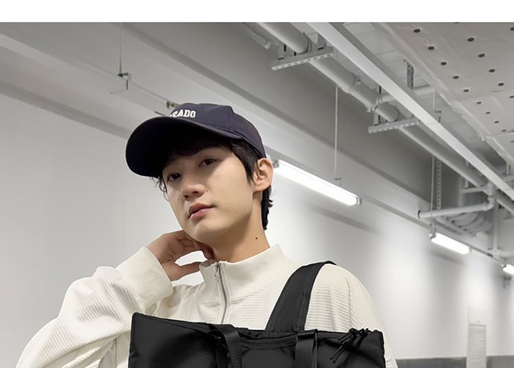 Applique Panel Tote Backpack Nylon