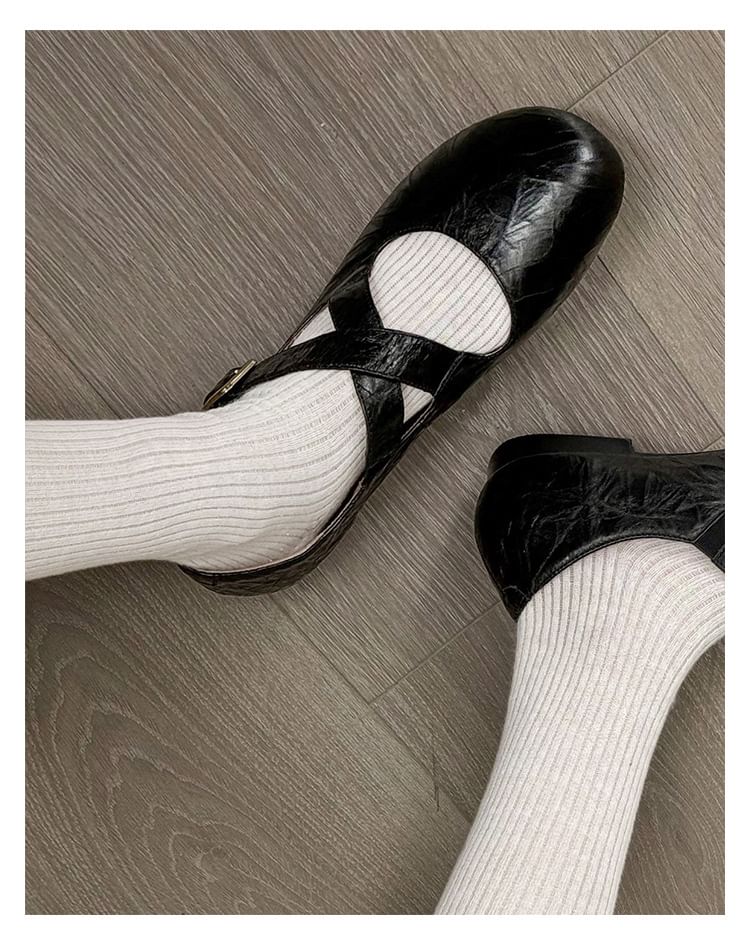 Cross Strap Mary Jane Shoes
