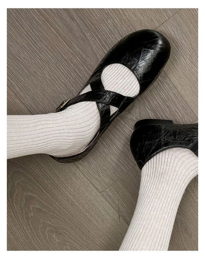 Cross Strap Mary Jane Shoes
