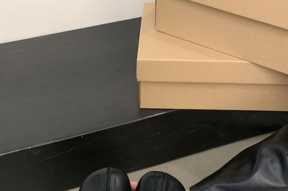 Plain Faux Leather Mules