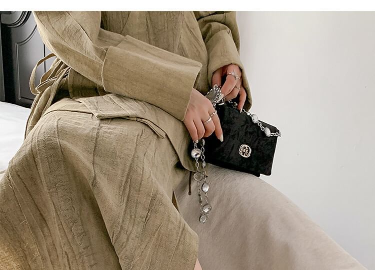 Low Heel Square Toe Rhinestone Velvet Pumps