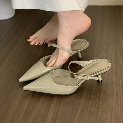 Mules Kitten Pointed Heel