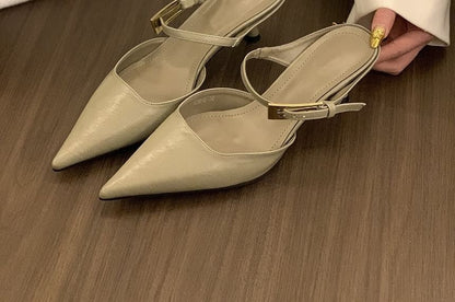 Mules Kitten Pointed Heel