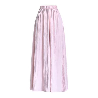 High Waist Plain Cropped Culottes