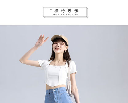 High Waist Denim Midi A-Line Skirt