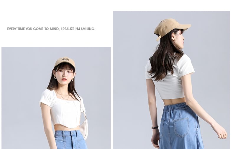 High Waist Denim Midi A-Line Skirt