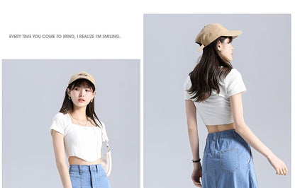 High Waist Denim Midi A-Line Skirt