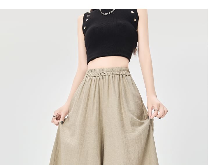 High Waist Plain Culottes (Various Designs)