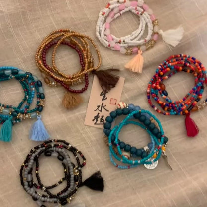 Tassel Bead Bracelet (Various Designs)