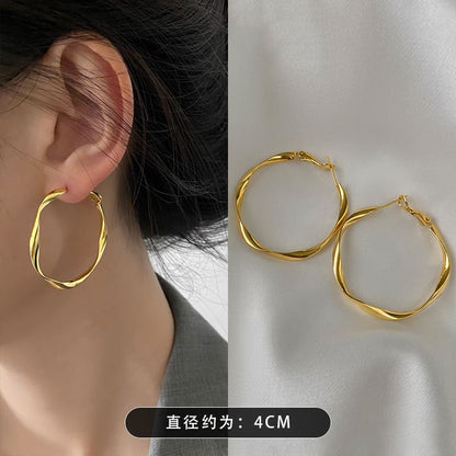 Twisted Alloy Hoop Earring (Various Designs)