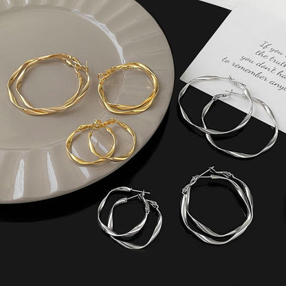 Twisted Alloy Hoop Earring (Various Designs)