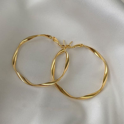 Twisted Alloy Hoop Earring (Various Designs)
