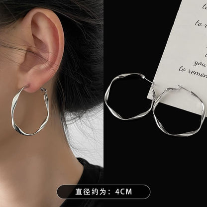 Twisted Alloy Hoop Earring (Various Designs)