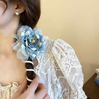 Floral / Ribbon / Bead Coil Hair Tie (Various Designs)