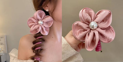 Floral / Ribbon / Bead Coil Hair Tie (Various Designs)